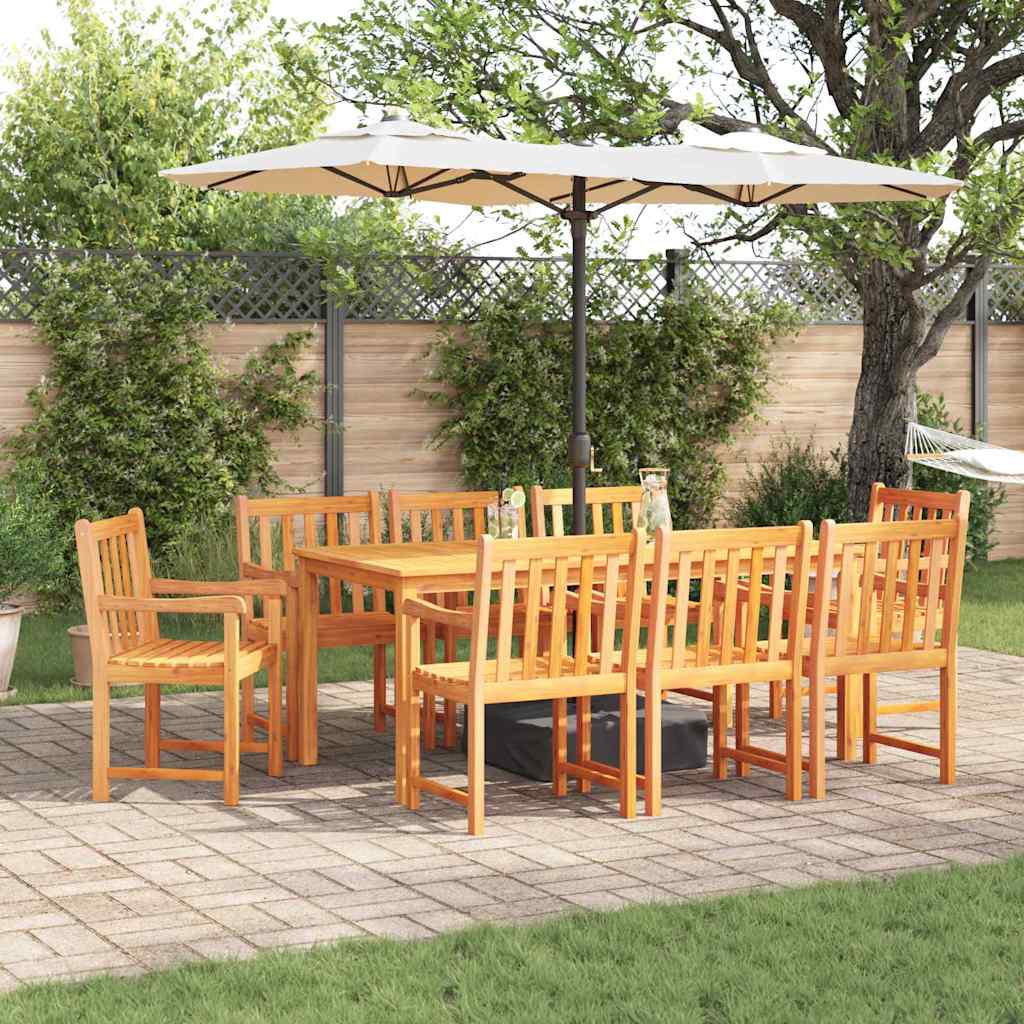 Set da Pranzo per Giardino 9 pcs Marrone | homemem39
