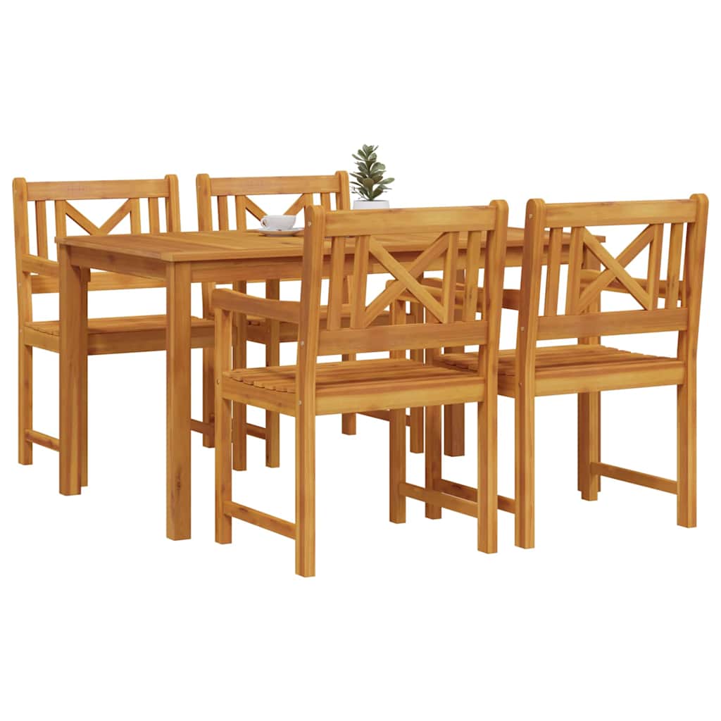 Set da Pranzo per Giardino 5 pcs Marrone | homemem39