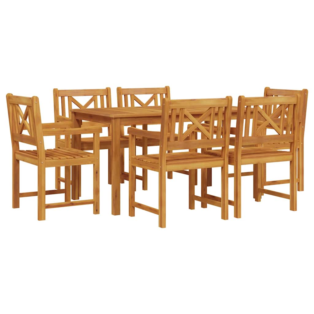 Set da Pranzo per Giardino 7 pcs Marrone | homemem39