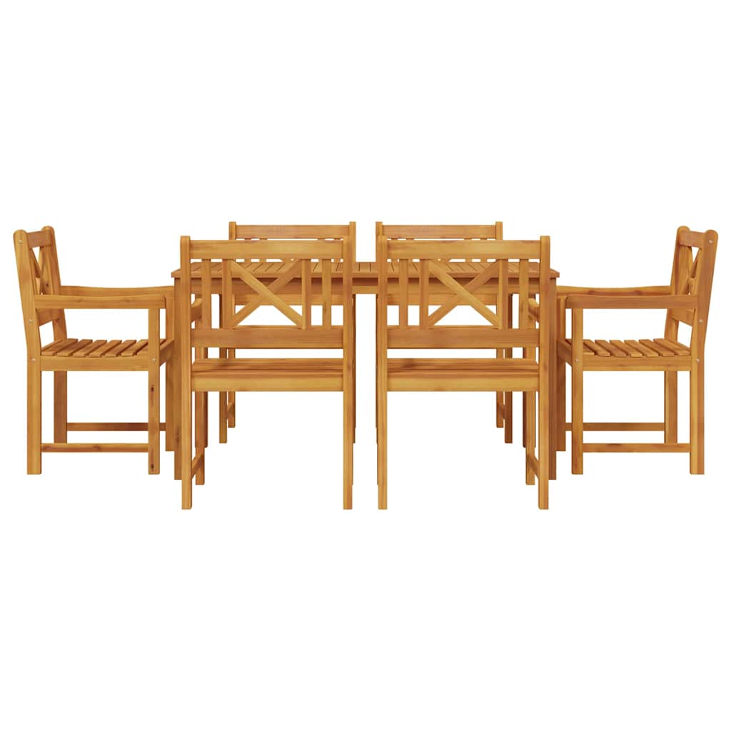 Set da Pranzo per Giardino 7 pcs Marrone | homemem39