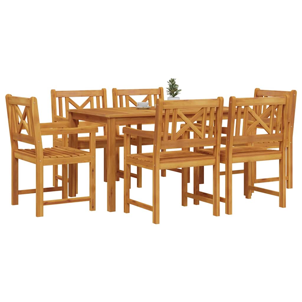 Set da Pranzo per Giardino 7 pcs Marrone | homemem39