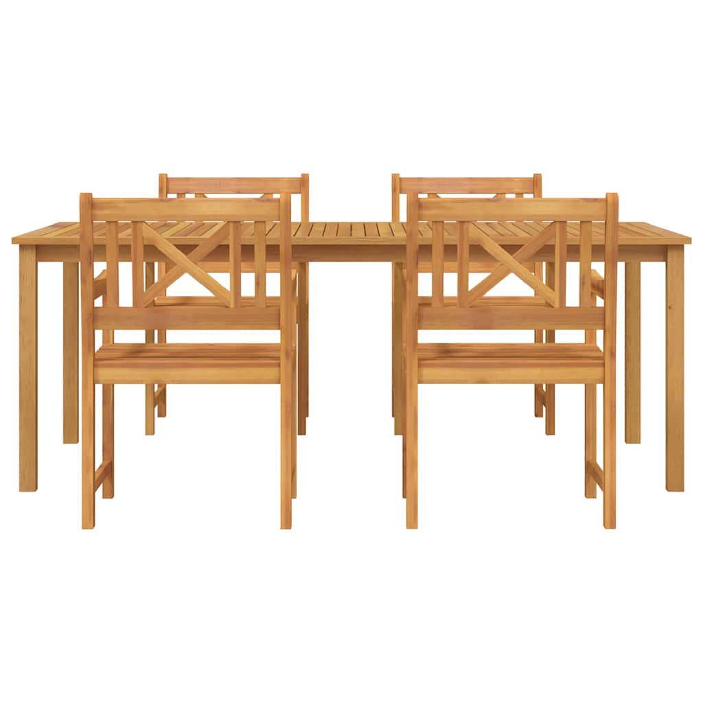 Set da Pranzo per Giardino 5 pcs Marrone - homemem39