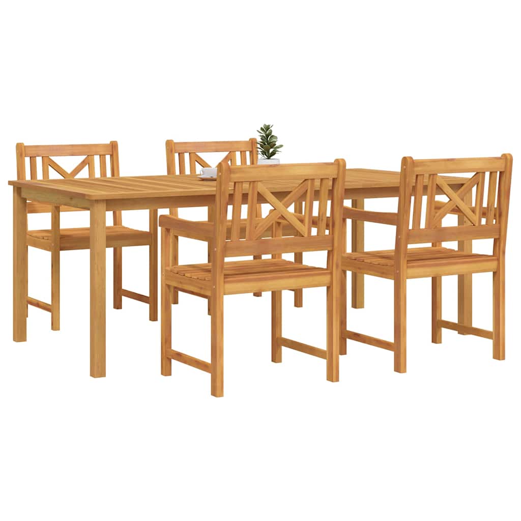 Set da Pranzo per Giardino 5 pcs Marrone - homemem39