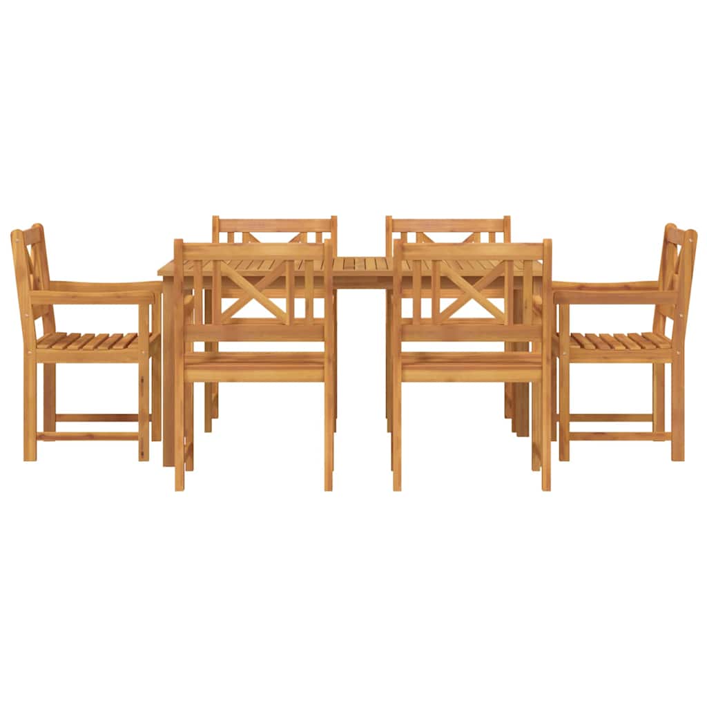 Set da Pranzo per Giardino 7 pcs Marrone - homemem39