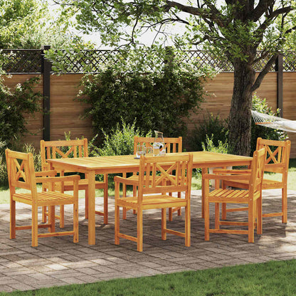 Set da Pranzo per Giardino 7 pcs Marrone - homemem39