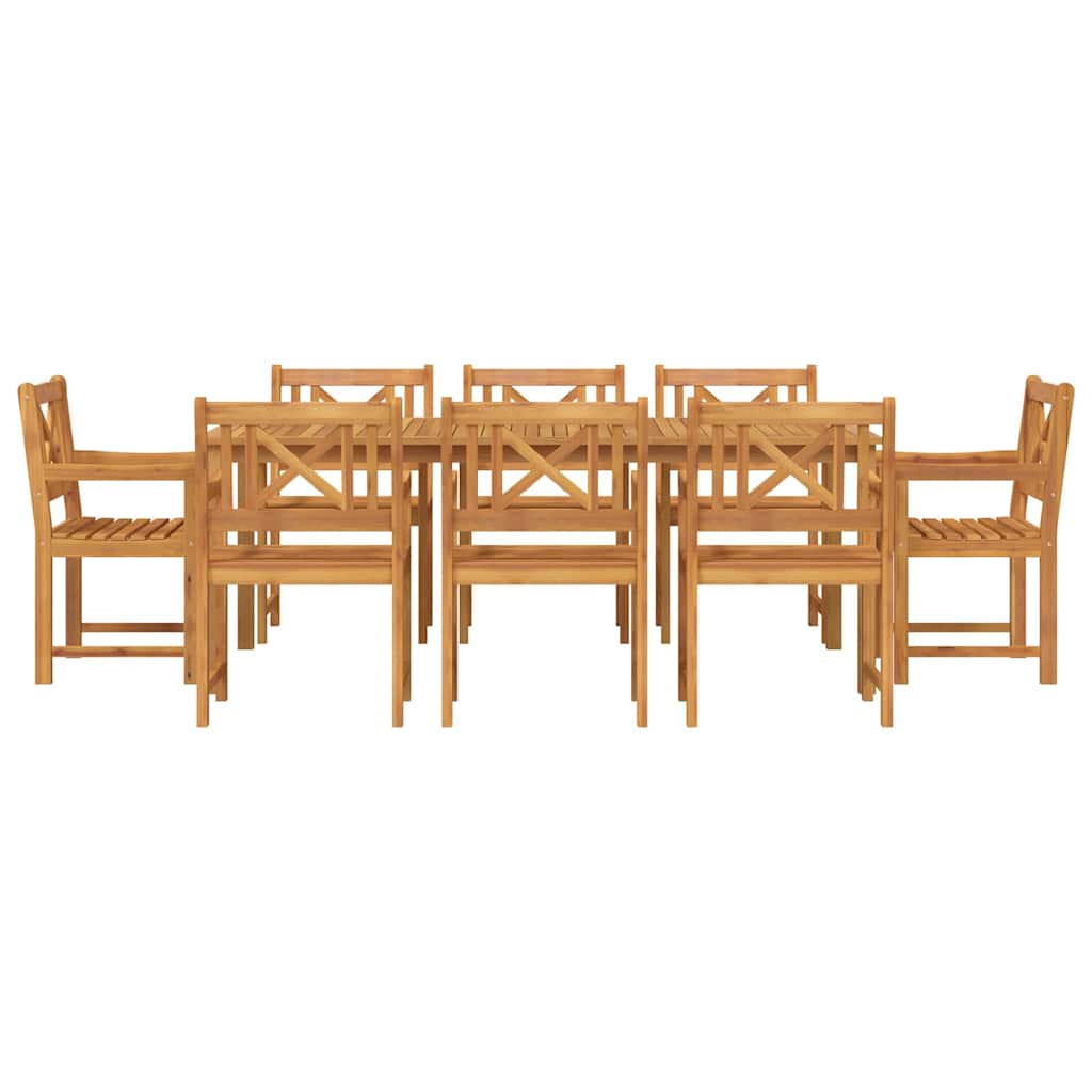Set da Pranzo per Giardino 9 pcs Marrone