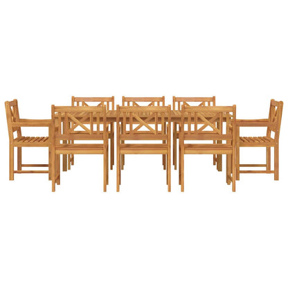 Set da Pranzo per Giardino 9 pcs Marrone