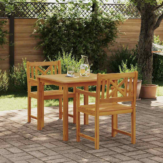 Set da Pranzo per Giardino 3 pcs Marrone - homemem39