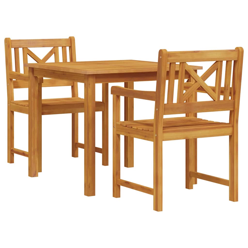 Set da Pranzo per Giardino 3 pcs Marrone - homemem39