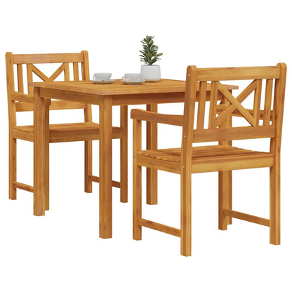 Set da Pranzo per Giardino 3 pcs Marrone - homemem39