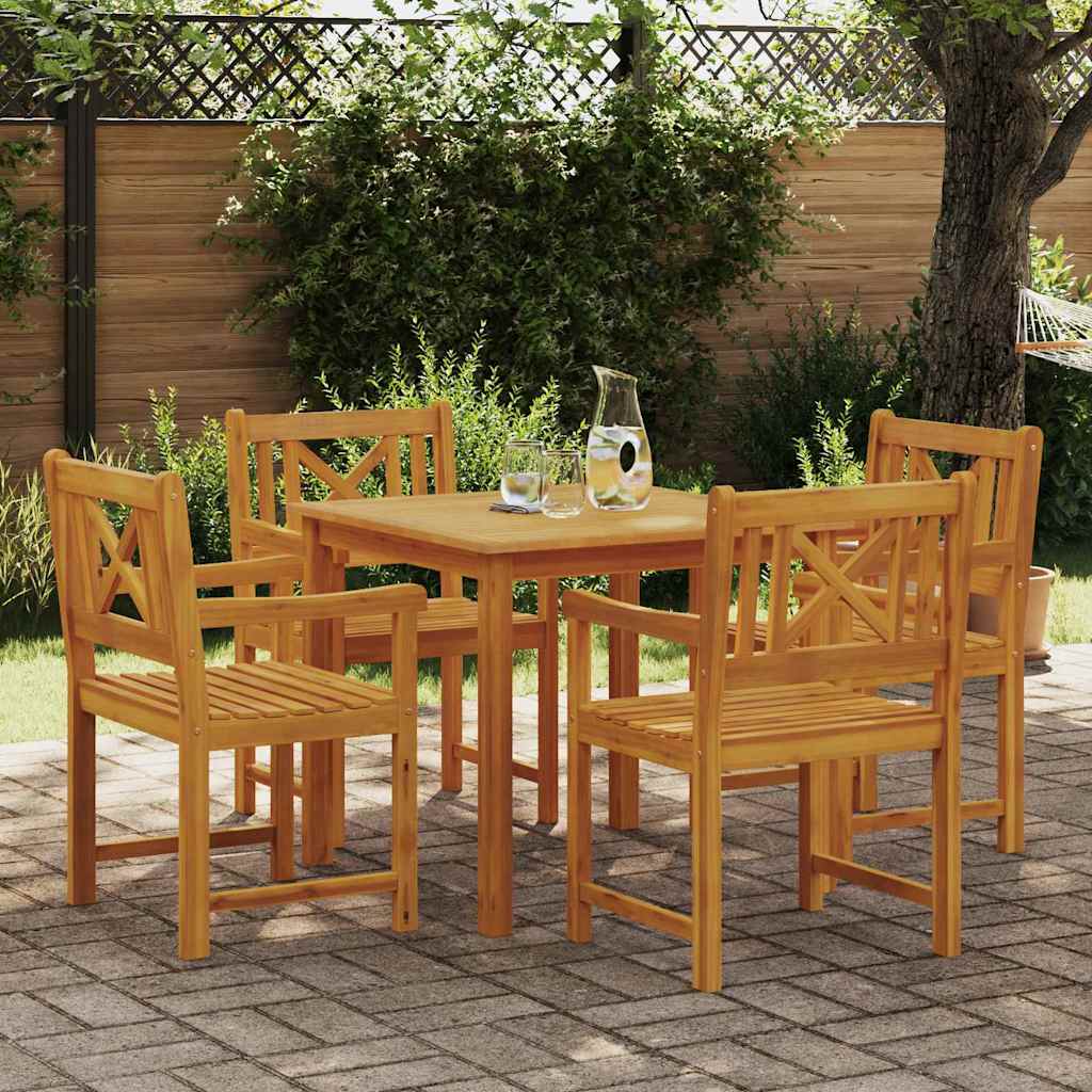 Set da Pranzo per Giardino 5 pcs Marrone - homemem39