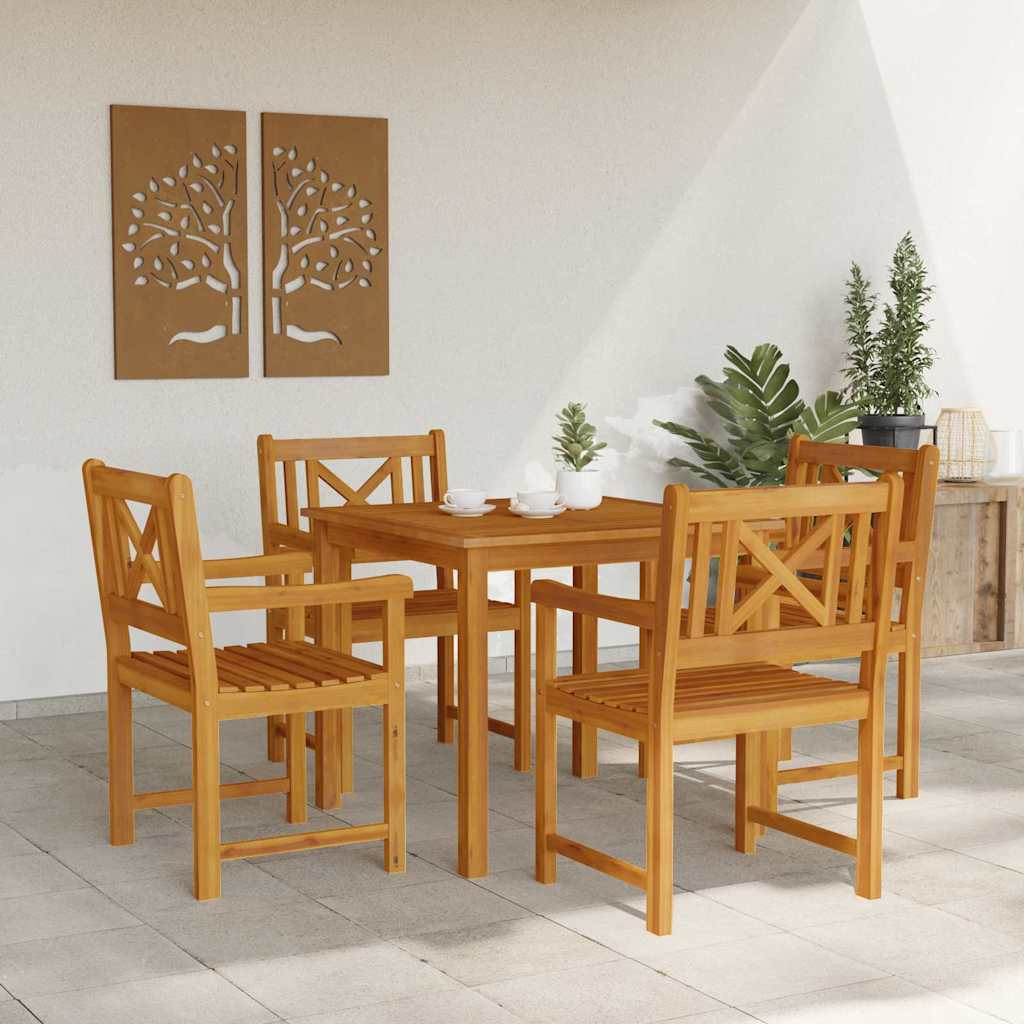 Set da Pranzo per Giardino 5 pcs Marrone - homemem39