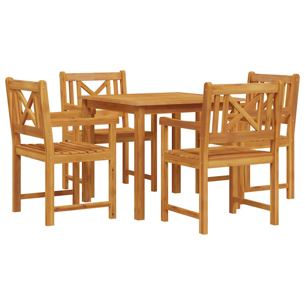 Set da Pranzo per Giardino 5 pcs Marrone - homemem39