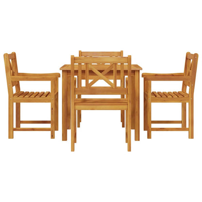 Set da Pranzo per Giardino 5 pcs Marrone - homemem39