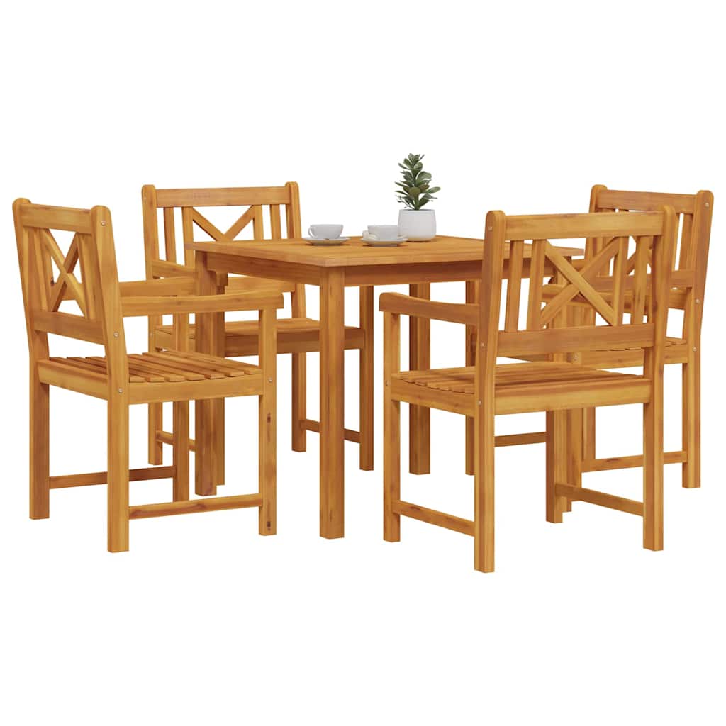 Set da Pranzo per Giardino 5 pcs Marrone - homemem39