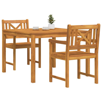 Set da Pranzo per Giardino 3 pcs Marrone - homemem39