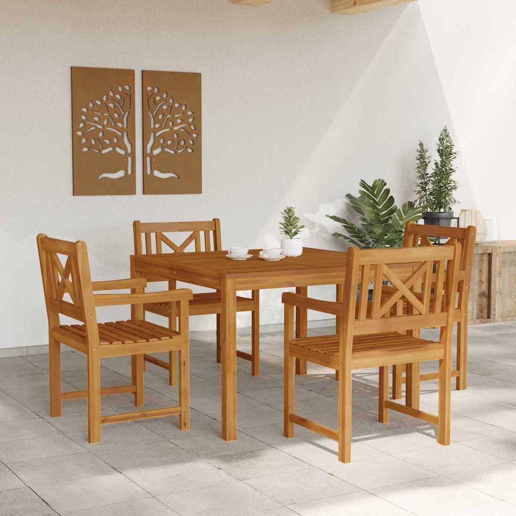 Set da Pranzo per Giardino 5 pcs Marrone - homemem39