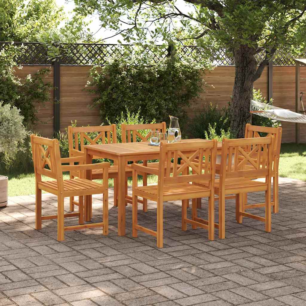 Set da Pranzo per Giardino 7 pcs Marrone | homemem39