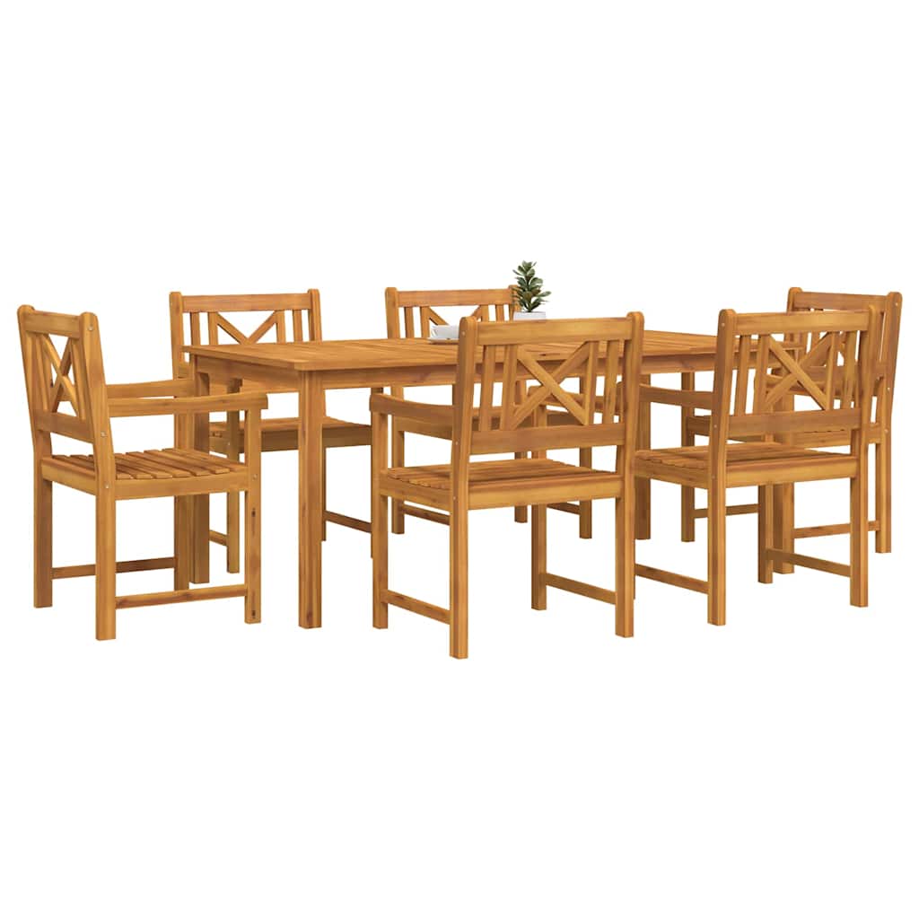 Set da Pranzo per Giardino 7 pcs Marrone | homemem39