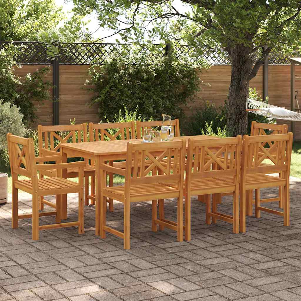 Set da Pranzo per Giardino 9 pcs Marrone | homemem39