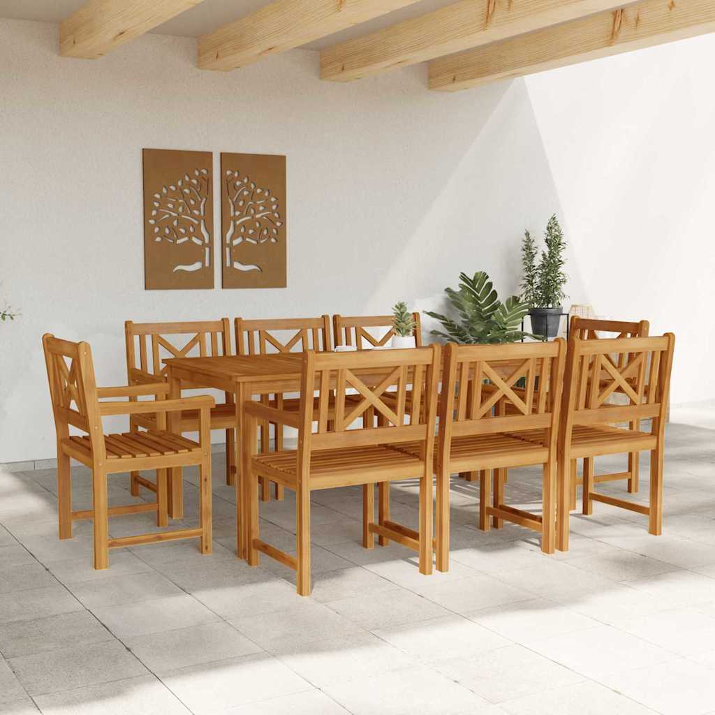 Set da Pranzo per Giardino 9 pcs Marrone | homemem39