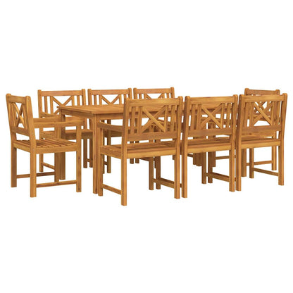 Set da Pranzo per Giardino 9 pcs Marrone | homemem39