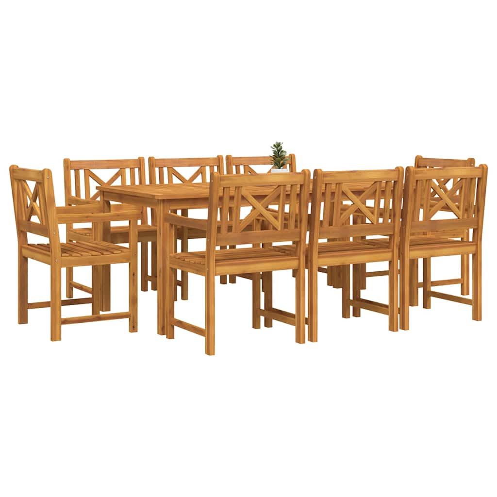 Set da Pranzo per Giardino 9 pcs Marrone | homemem39