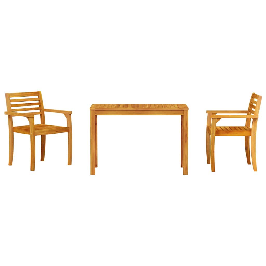 Set da Pranzo per Giardino 3 pcs Marrone