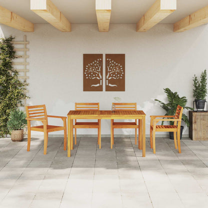 Set da Pranzo per Giardino 5 pcs Marrone | homemem39