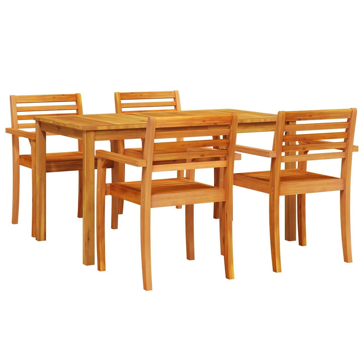 Set da Pranzo per Giardino 5 pcs Marrone | homemem39