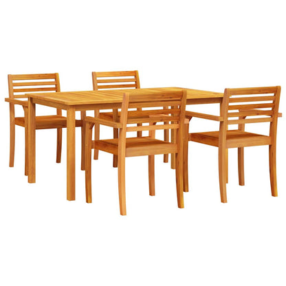Set da Pranzo per Giardino 5 pcs Marrone - homemem39