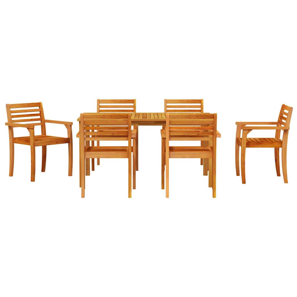 Set da Pranzo per Giardino 7 pcs Marrone - homemem39