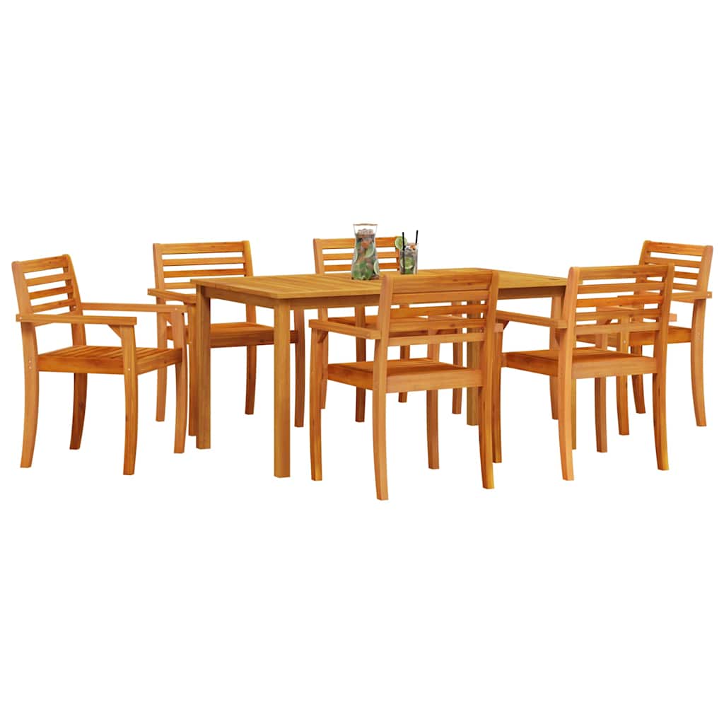Set da Pranzo per Giardino 7 pcs Marrone - homemem39