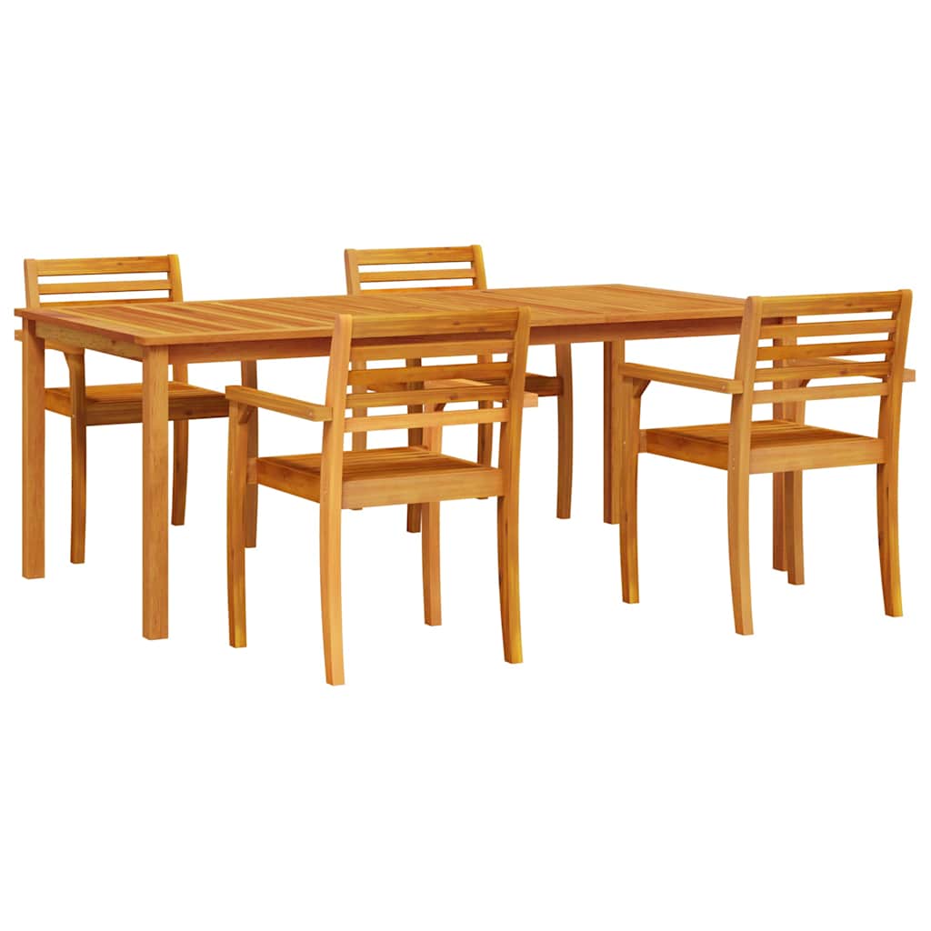 Set da Pranzo per Giardino 7 pcs Marrone - homemem39