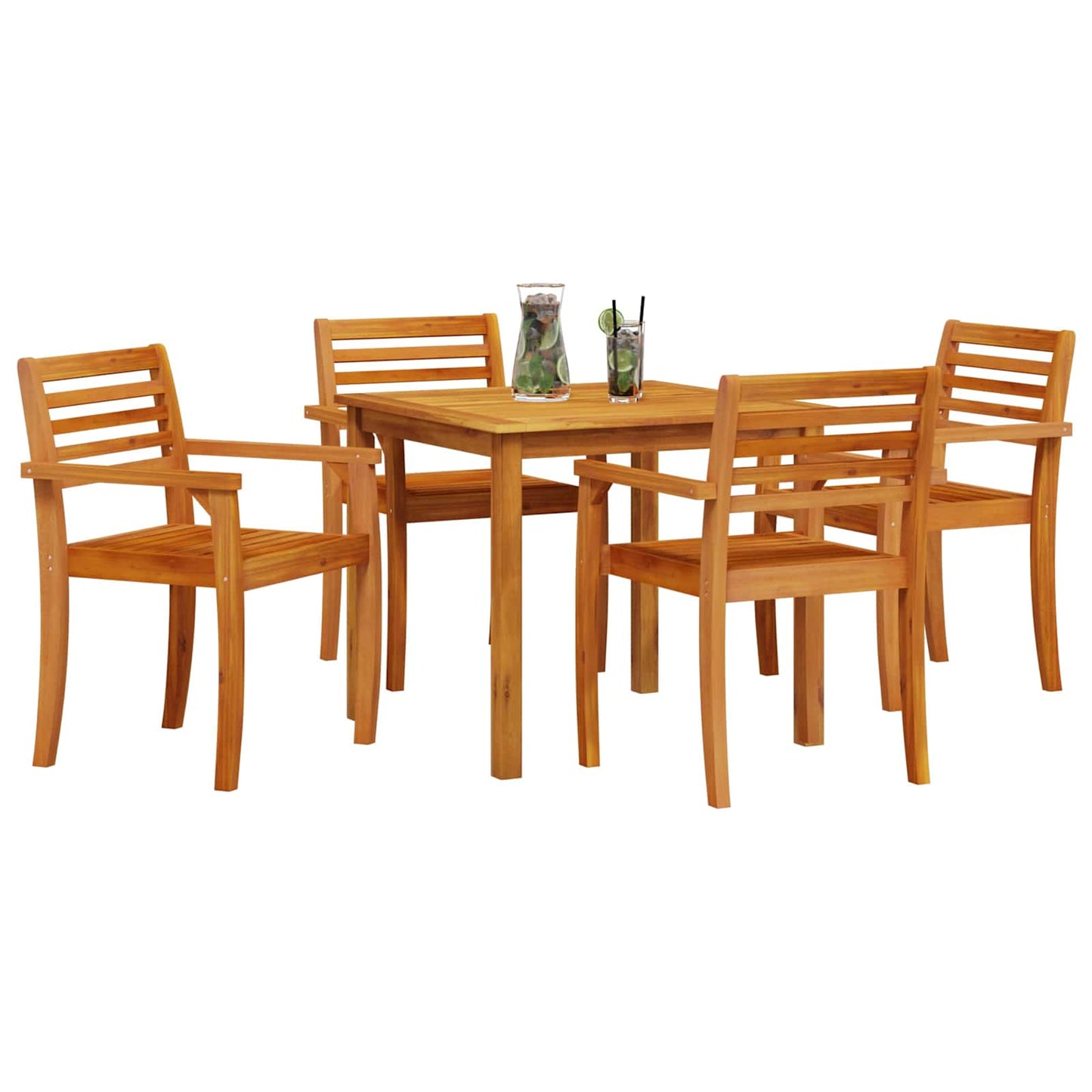 Set da Pranzo per Giardino 5 pcs Marrone
