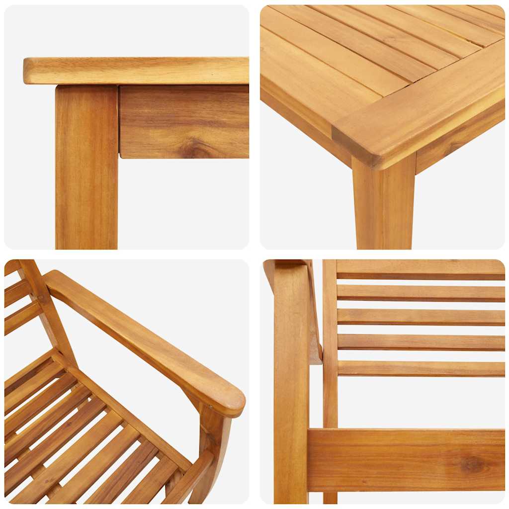 Set da Pranzo per Giardino 3 pcs Marrone - homemem39