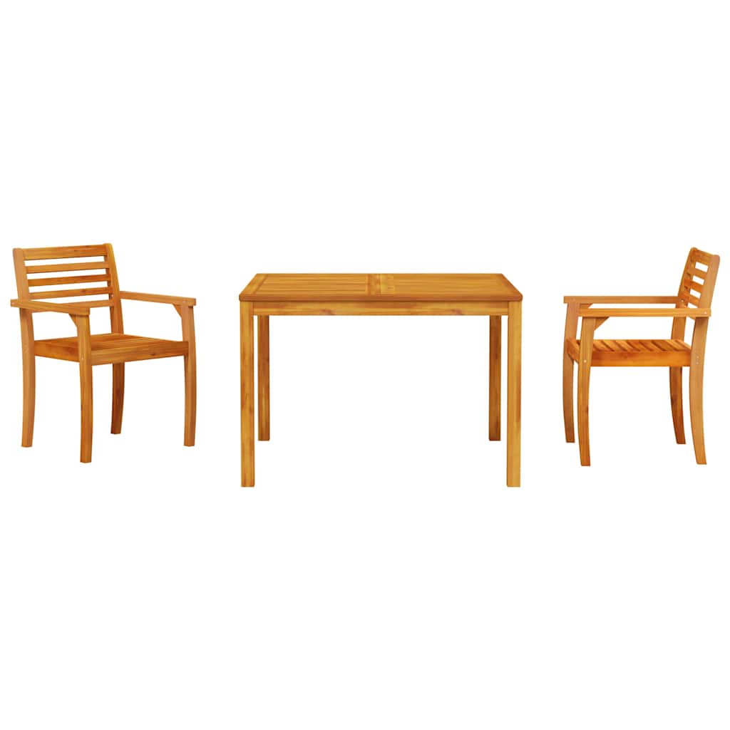 Set da Pranzo per Giardino 3 pcs Marrone - homemem39
