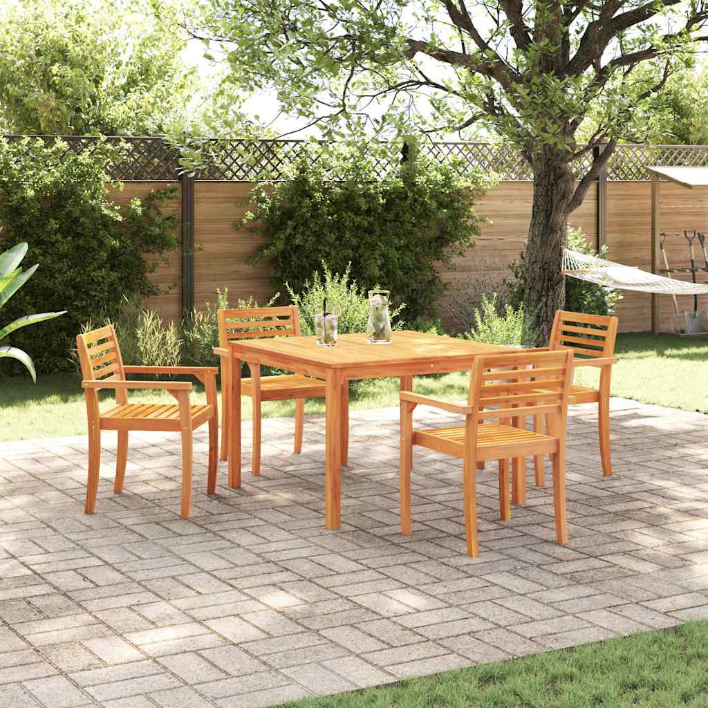 Set da Pranzo per Giardino 5 pcs Marrone - homemem39