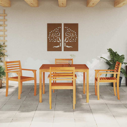 Set da Pranzo per Giardino 5 pcs Marrone - homemem39