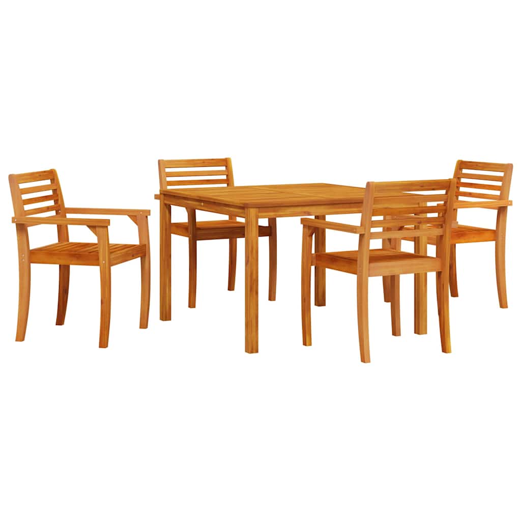Set da Pranzo per Giardino 5 pcs Marrone - homemem39