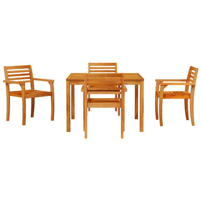 Set da Pranzo per Giardino 5 pcs Marrone - homemem39