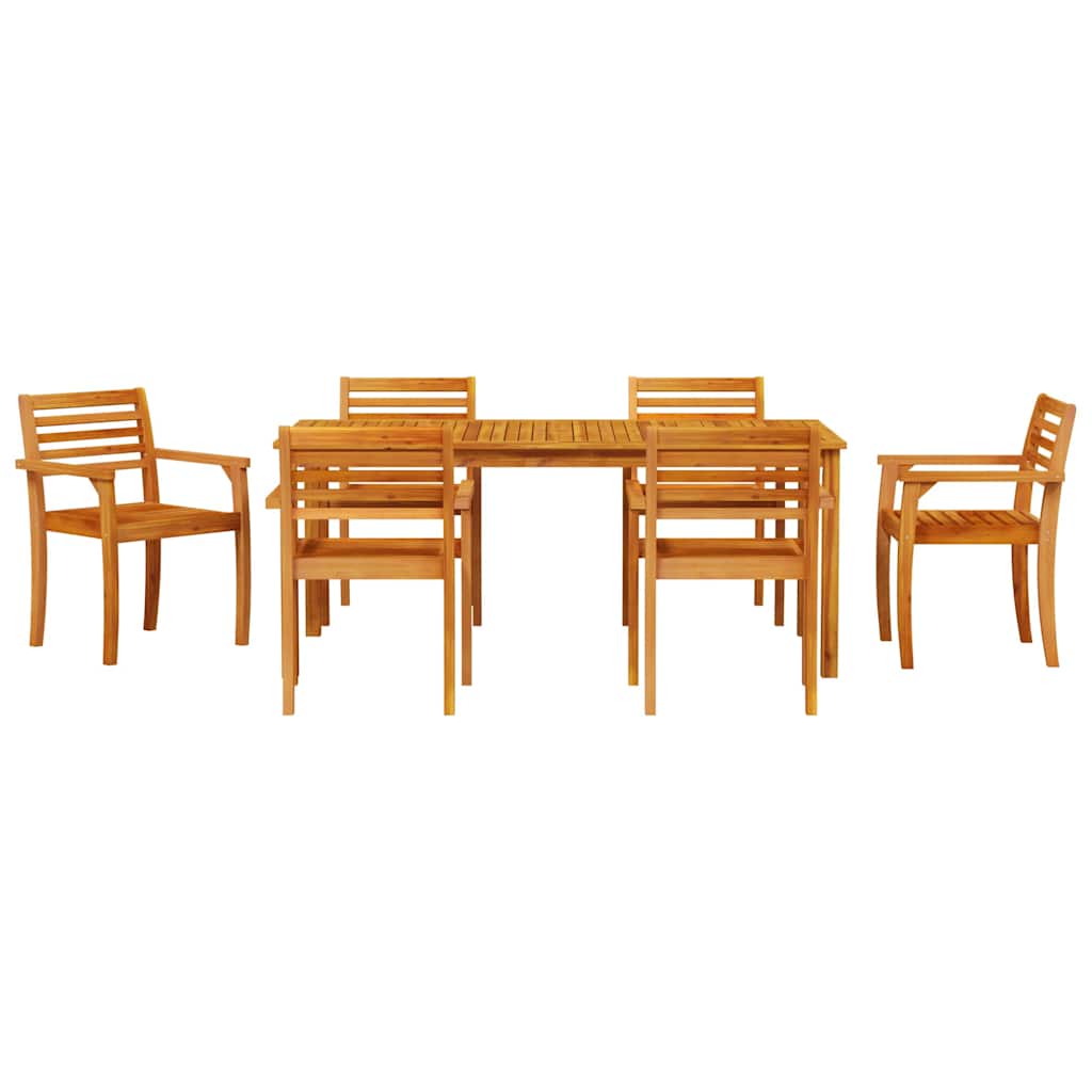 Set da Pranzo per Giardino 7 pcs Marrone | homemem39