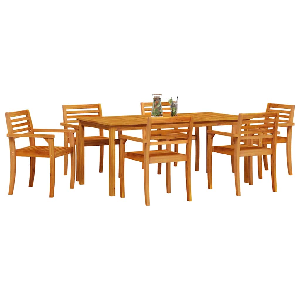 Set da Pranzo per Giardino 7 pcs Marrone | homemem39