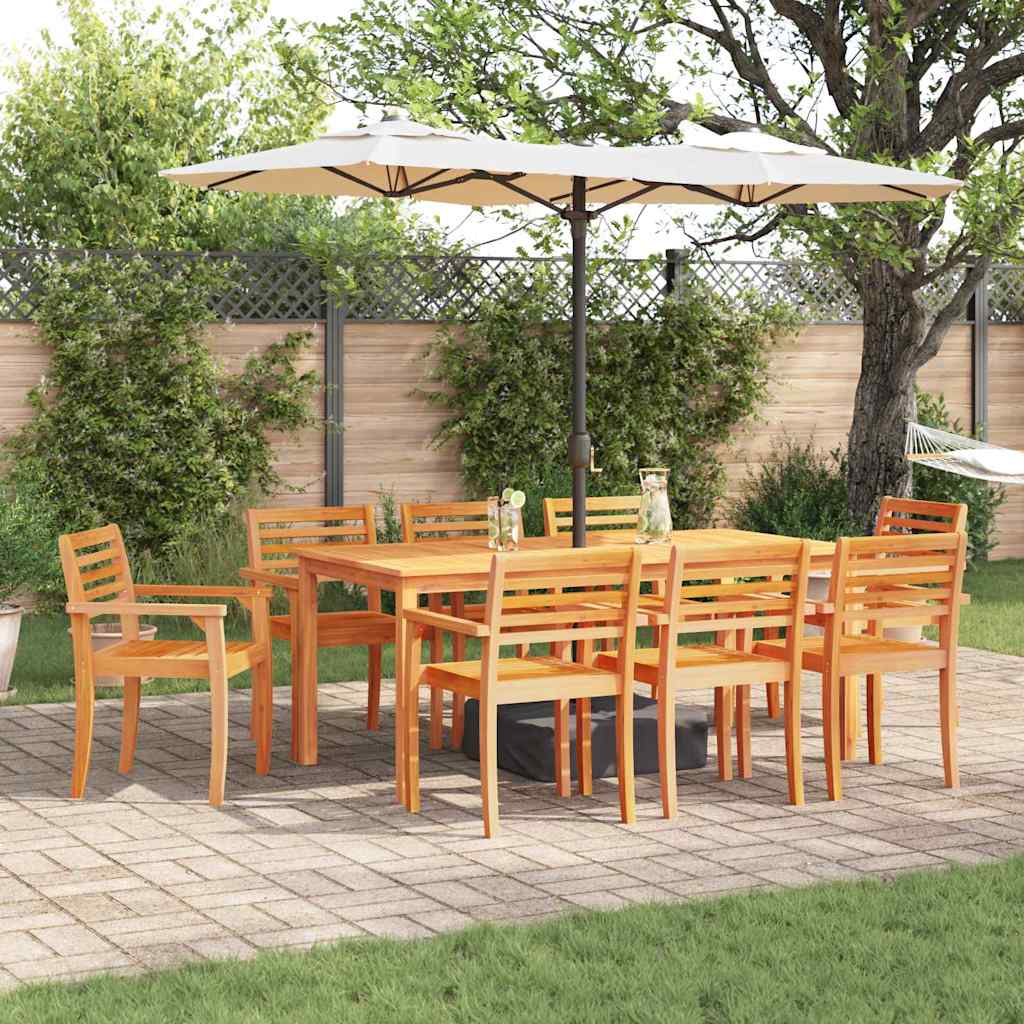 Set da Pranzo per Giardino 9 pcs Marrone | homemem39