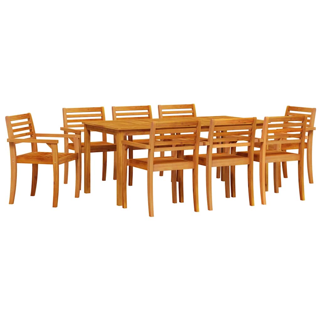 Set da Pranzo per Giardino 9 pcs Marrone | homemem39