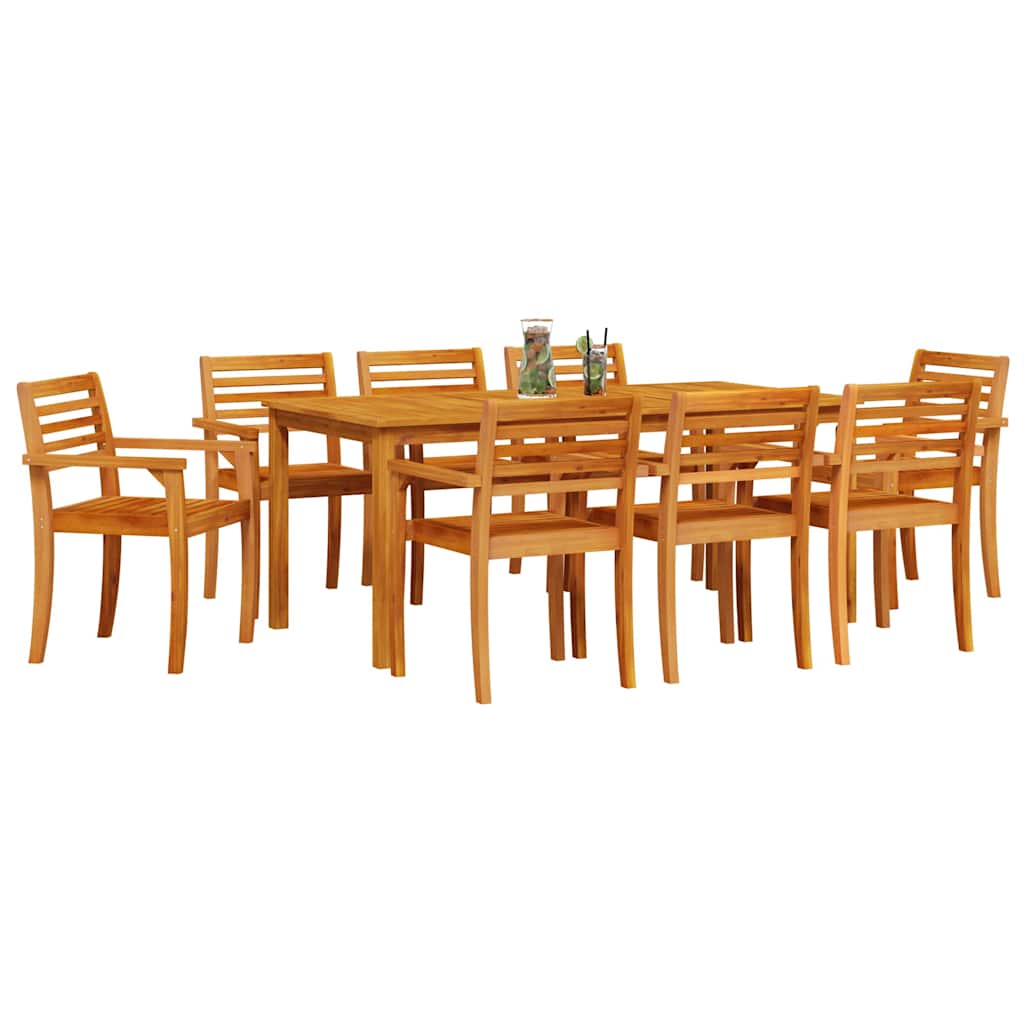 Set da Pranzo per Giardino 9 pcs Marrone | homemem39