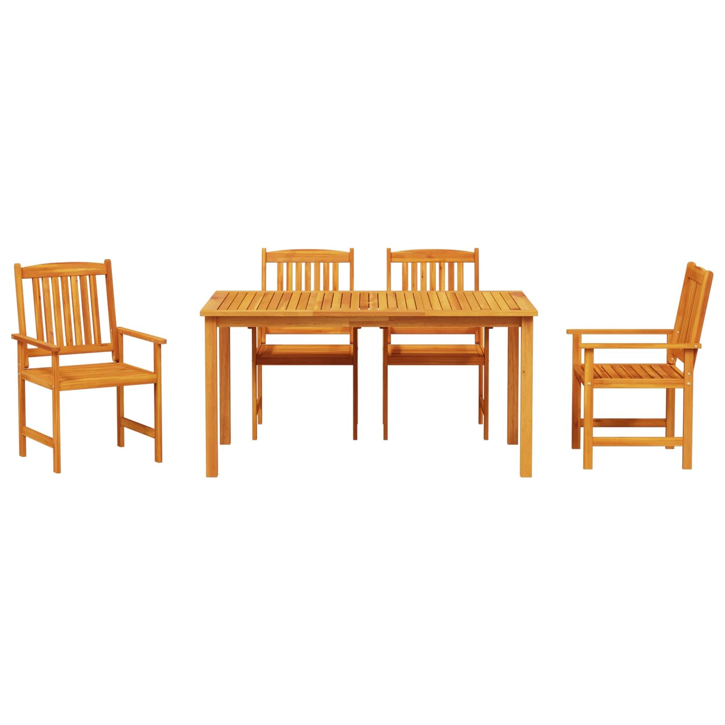 Set da Pranzo per Giardino 5 pcs Marrone