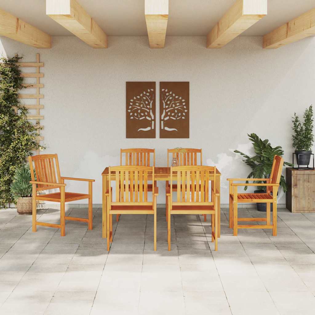 Set da Pranzo per Giardino 7 pz Marrone | homemem39