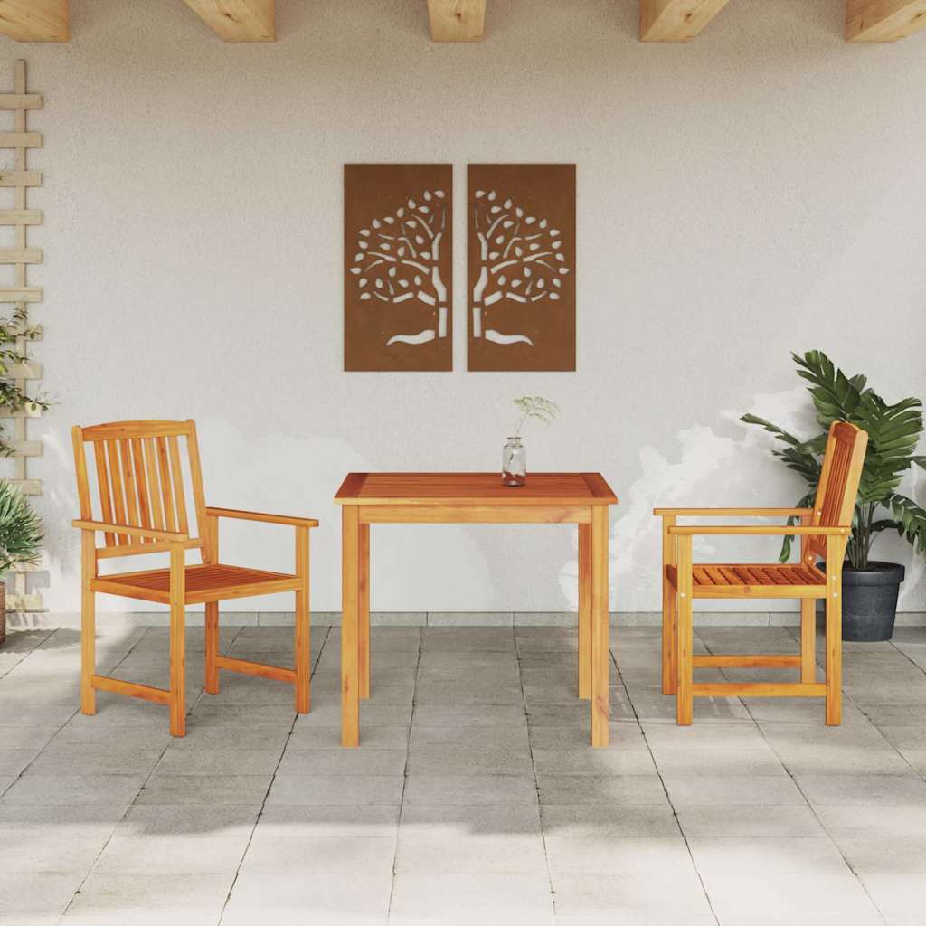 Set da Pranzo per Giardino 3 pcs Marrone - homemem39