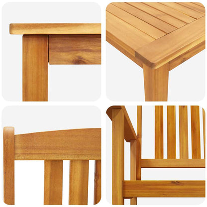 Set da Pranzo per Giardino 5 pcs Marrone